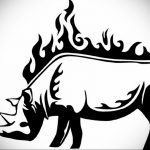 вариант эскиза тату носорог 02.02.2020 №1066 -rhino tattoo sketches- tatufoto.com