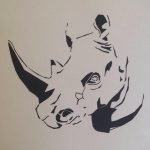 вариант эскиза тату носорог 02.02.2020 №1088 -rhino tattoo sketches- tatufoto.com