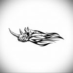вариант эскиза тату носорог 02.02.2020 №1109 -rhino tattoo sketches- tatufoto.com