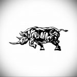 вариант эскиза тату носорог 02.02.2020 №1110 -rhino tattoo sketches- tatufoto.com