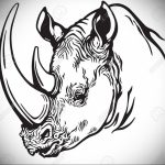 вариант эскиза тату носорог 02.02.2020 №1122 -rhino tattoo sketches- tatufoto.com