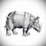 вариант эскиза тату носорог 02.02.2020 №1136 -rhino tattoo sketches- tatufoto.com