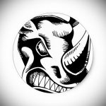 вариант эскиза тату носорог 02.02.2020 №1137 -rhino tattoo sketches- tatufoto.com