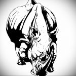 вариант эскиза тату носорог 02.02.2020 №1143 -rhino tattoo sketches- tatufoto.com