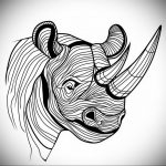 вариант эскиза тату носорог 02.02.2020 №1146 -rhino tattoo sketches- tatufoto.com