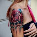 пример тату роза для девушки 04.02.2020 №030 -rose tattoo for girl- tatufoto.com
