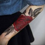 пример тату роза для девушки 04.02.2020 №035 -rose tattoo for girl- tatufoto.com