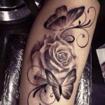 тату белая роза для девушки 04.02.2020 №006 -rose tattoo for girl- tatufoto.com