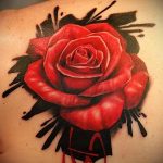тату красная роза для девушки 04.02.2020 №002 -rose tattoo for girl- tatufoto.com