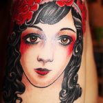 тату красная роза для девушки 04.02.2020 №039 -rose tattoo for girl- tatufoto.com