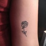 тату маленька роза для девушки 04.02.2020 №028 -rose tattoo for girl- tatufoto.com