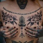 тату роза на груди девушки 04.02.2020 №005 -rose tattoo for girl- tatufoto.com