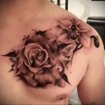 тату роза на ключице девушки 04.02.2020 №021 -rose tattoo for girl- tatufoto.com
