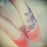 тату роза на ноге девушки 04.02.2020 №024 -rose tattoo for girl- tatufoto.com
