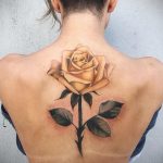 тату роза на спине девушки 04.02.2020 №003 -rose tattoo for girl- tatufoto.com
