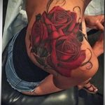 тату роза на спине девушки 04.02.2020 №007 -rose tattoo for girl- tatufoto.com