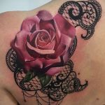 тату роза на спине девушки 04.02.2020 №009 -rose tattoo for girl- tatufoto.com