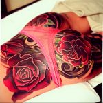 тату роза на спине девушки 04.02.2020 №013 -rose tattoo for girl- tatufoto.com