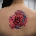 тату роза на спине девушки 04.02.2020 №020 -rose tattoo for girl- tatufoto.com