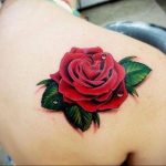 тату роза цветная для девушки 04.02.2020 №002 -rose tattoo for girl- tatufoto.com