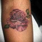 тату роза цветная для девушки 04.02.2020 №007 -rose tattoo for girl- tatufoto.com