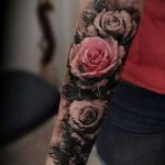 тату роза цветная для девушки 04.02.2020 №043 -rose tattoo for girl- tatufoto.com