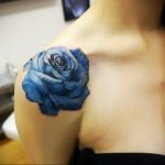 тату роза цветная для девушки 04.02.2020 №044 -rose tattoo for girl- tatufoto.com