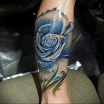 тату синяя роза для девушки 04.02.2020 №007 -rose tattoo for girl- tatufoto.com