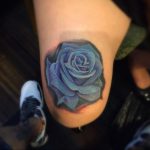 тату синяя роза для девушки 04.02.2020 №010 -rose tattoo for girl- tatufoto.com
