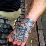 тату синяя роза для девушки 04.02.2020 №019 -rose tattoo for girl- tatufoto.com