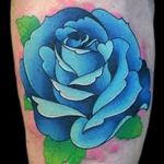 тату синяя роза для девушки 04.02.2020 №027 -rose tattoo for girl- tatufoto.com