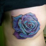 тату синяя роза для девушки 04.02.2020 №032 -rose tattoo for girl- tatufoto.com