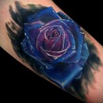 тату синяя роза для девушки 04.02.2020 №033 -rose tattoo for girl- tatufoto.com