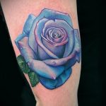 тату синяя роза для девушки 04.02.2020 №056 -rose tattoo for girl- tatufoto.com