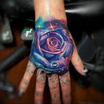 тату синяя роза для девушки 04.02.2020 №101 -rose tattoo for girl- tatufoto.com