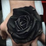 тату черная роза для девушки 04.02.2020 №003 -rose tattoo for girl- tatufoto.com