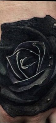 тату черная роза для девушки 04.02.2020 №003 -rose tattoo for girl- tatufoto.com