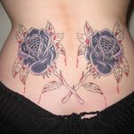 тату черная роза для девушки 04.02.2020 №023 -rose tattoo for girl- tatufoto.com