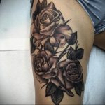 тату черная роза для девушки 04.02.2020 №038 -rose tattoo for girl- tatufoto.com