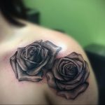 тату черная роза для девушки 04.02.2020 №048 -rose tattoo for girl- tatufoto.com