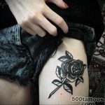 тату черная роза для девушки 04.02.2020 №056 -rose tattoo for girl- tatufoto.com