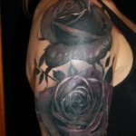 тату черная роза для девушки 04.02.2020 №060 -rose tattoo for girl- tatufoto.com