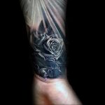тату черная роза для девушки 04.02.2020 №080 -rose tattoo for girl- tatufoto.com