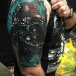 фото вариант тату Дарт Вейдер 04.02.2020 №1099 -darth vader tattoo- tatufoto.com