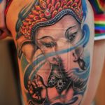 фото индийских тату на ноге 01.02.2020 №014 -indian tattoo- tatufoto.com