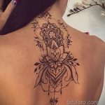 фото мехенди на лопатке 02.02.2020 №003 -mehendi on the shoulder blade- tatufoto.com