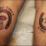 фото тату подкова в стиле олд скул 02.02.2020 №026 -horseshoe tattoo- tatufoto.com
