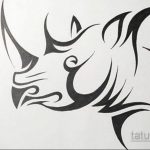фото эскиза тату носорог 02.02.2020 №001 -rhino tattoo sketches- tatufoto.com