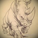 фото эскиза тату носорог 02.02.2020 №007 -rhino tattoo sketches- tatufoto.com