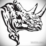 фото эскиза тату носорог 02.02.2020 №016 -rhino tattoo sketches- tatufoto.com